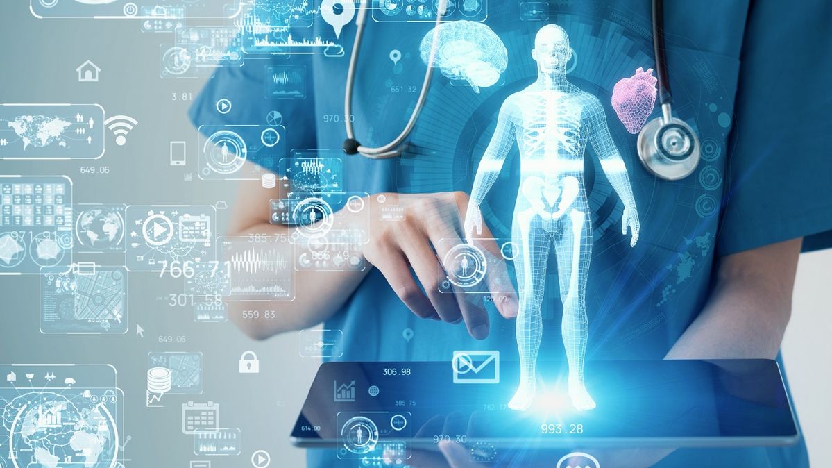 AI automation in healthcare background
